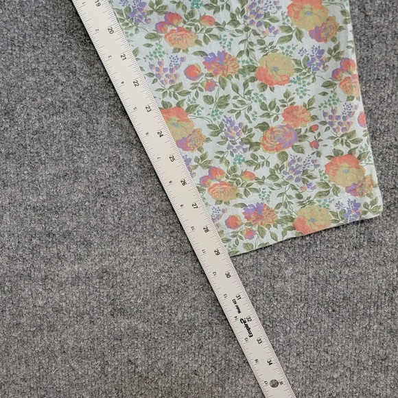 Vintage GAP Pants Womens 11/12 Pastel Floral High Rise Tapered 100% Cotton 90s - Picture 4 of 9